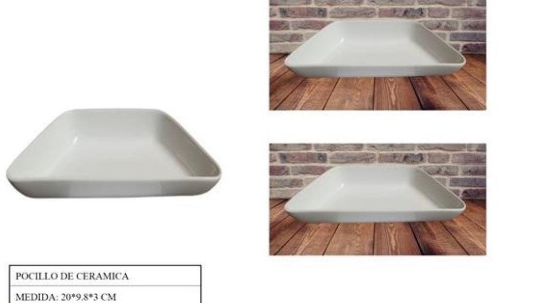Bandeja De Ceramica 20*9.8*3cm
