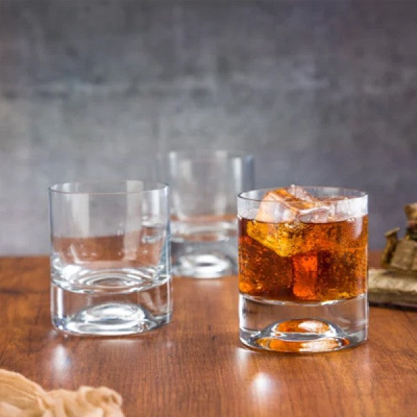 Set De 12 Vasos Vidrio Holiday Fondo Grueso Alto 205 CC