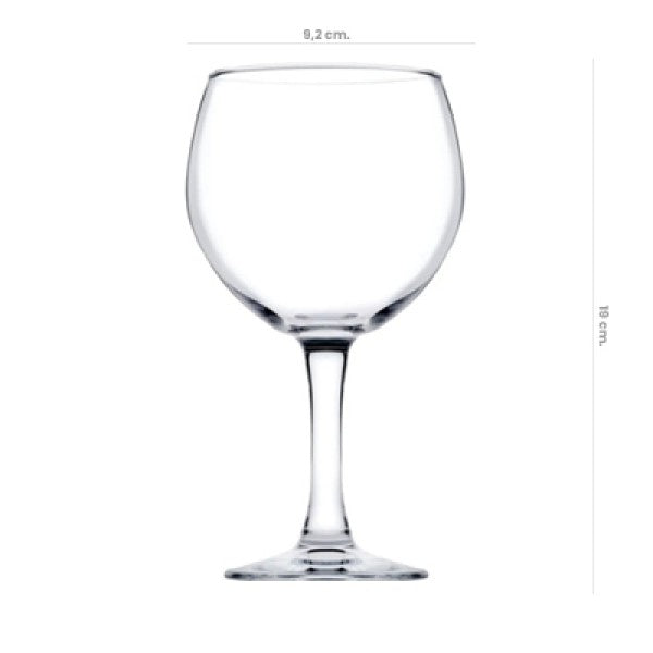 Copa Vidrio Balón Templada Moda 570cc Pasabahce