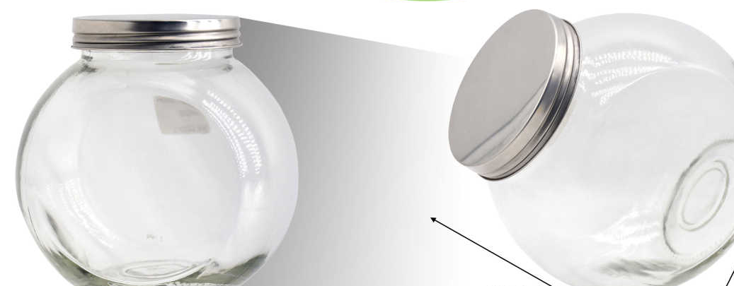 Frasco De Vidrio Con Tapa 2500ml Contenedor Alimentos