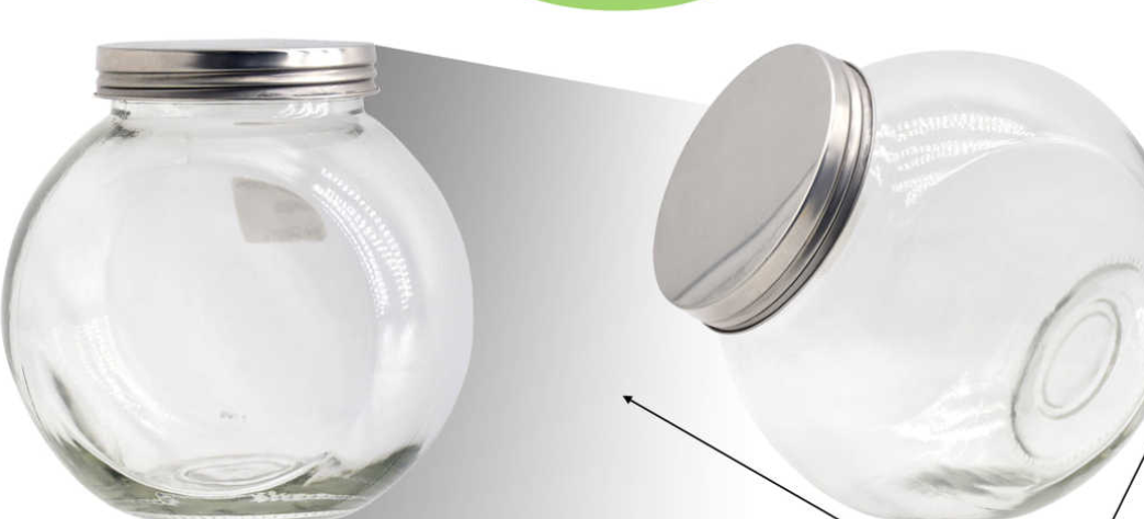 Frasco De Vidrio Con Tapa 3000ml Contenedor Alimentos