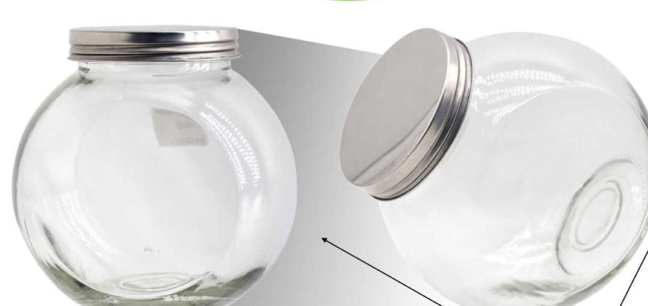 Frasco De Vidrio Con Tapa 4200ml Contenedor Alimentos