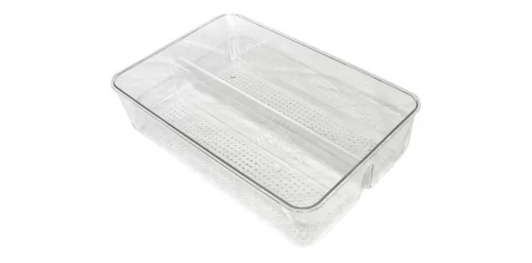 Organizador Doble D Plástico Para Refrigerador 23x15,5x5,7cm