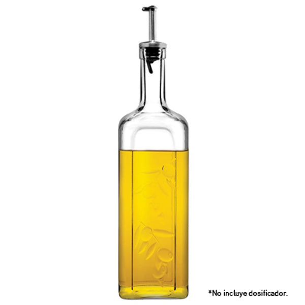 Botella Vidrio Cuadrada 1Lts Pasabahce