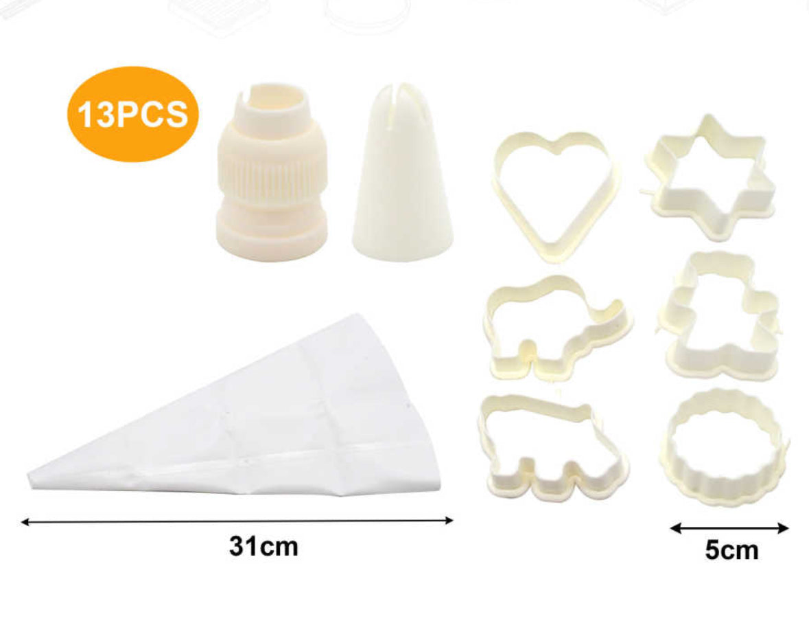Set De Repostería 13 Piezas Manga Boquillas Moldes