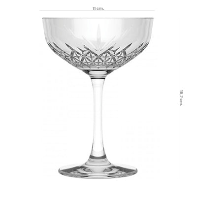 Set De 6 Copas Vidrio Champagne Timeless 270Cc