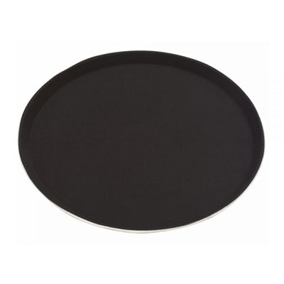 Bandeja Negra Redonda Antideslizante 40cm Sunnex