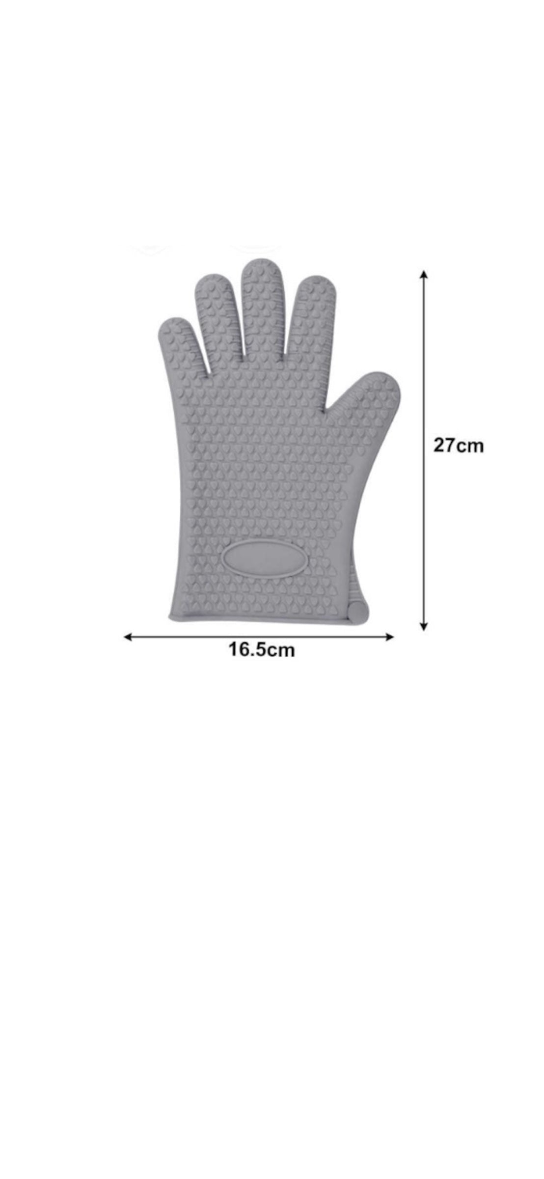 Guante De Silicona Gris 16,5x27cm Cocina Manopla