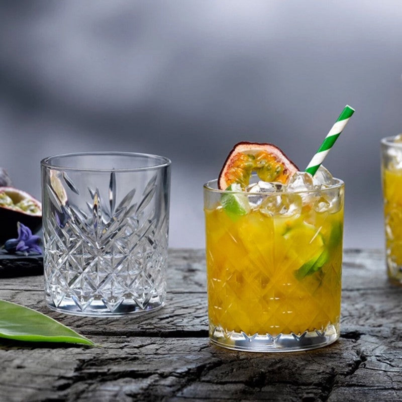 Set De 4 Vasos Bajo Whisky Timeless 420cc