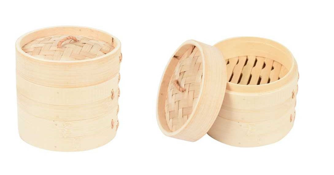 Cesta A Vapor Vaporera De Bambú Ecológica Gyozas