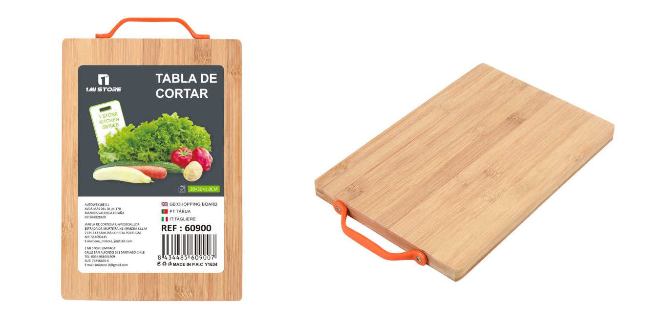 Tabla Para Cortar Alimentos Bambú Cocina Picar