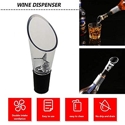 Aireador Vino Tapón Botella Acrilico