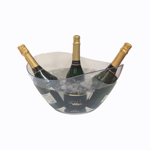 Cubitera Grande Sin Mangos Transparente