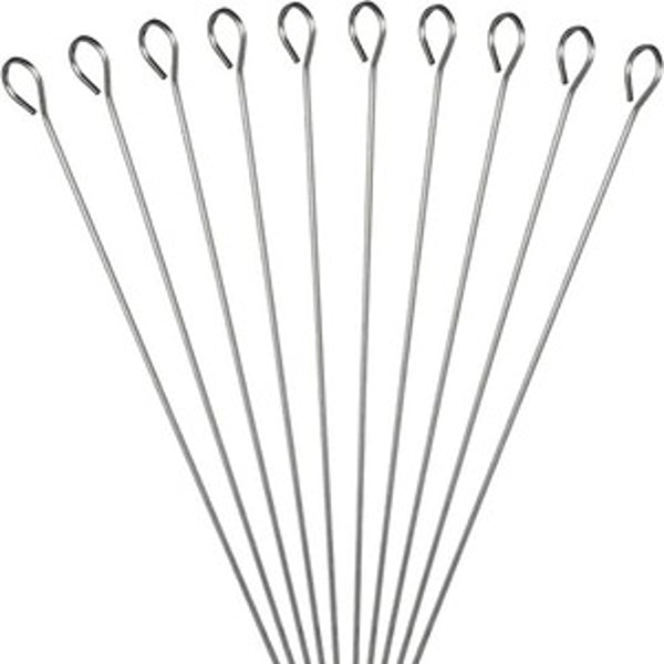 Set 10 Pinchos Brochetas Anticucho Acero Inoxidable