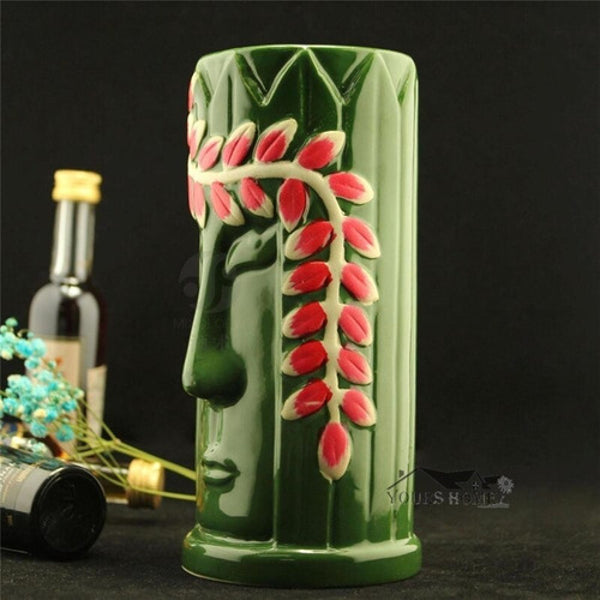 Mug Vaso Lei Tiki Ceramica Cilindro 650Ml