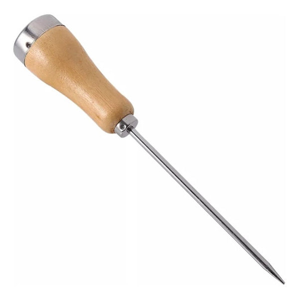 Punzón Pica Hielo Acero Inoxidable Mango Madera
