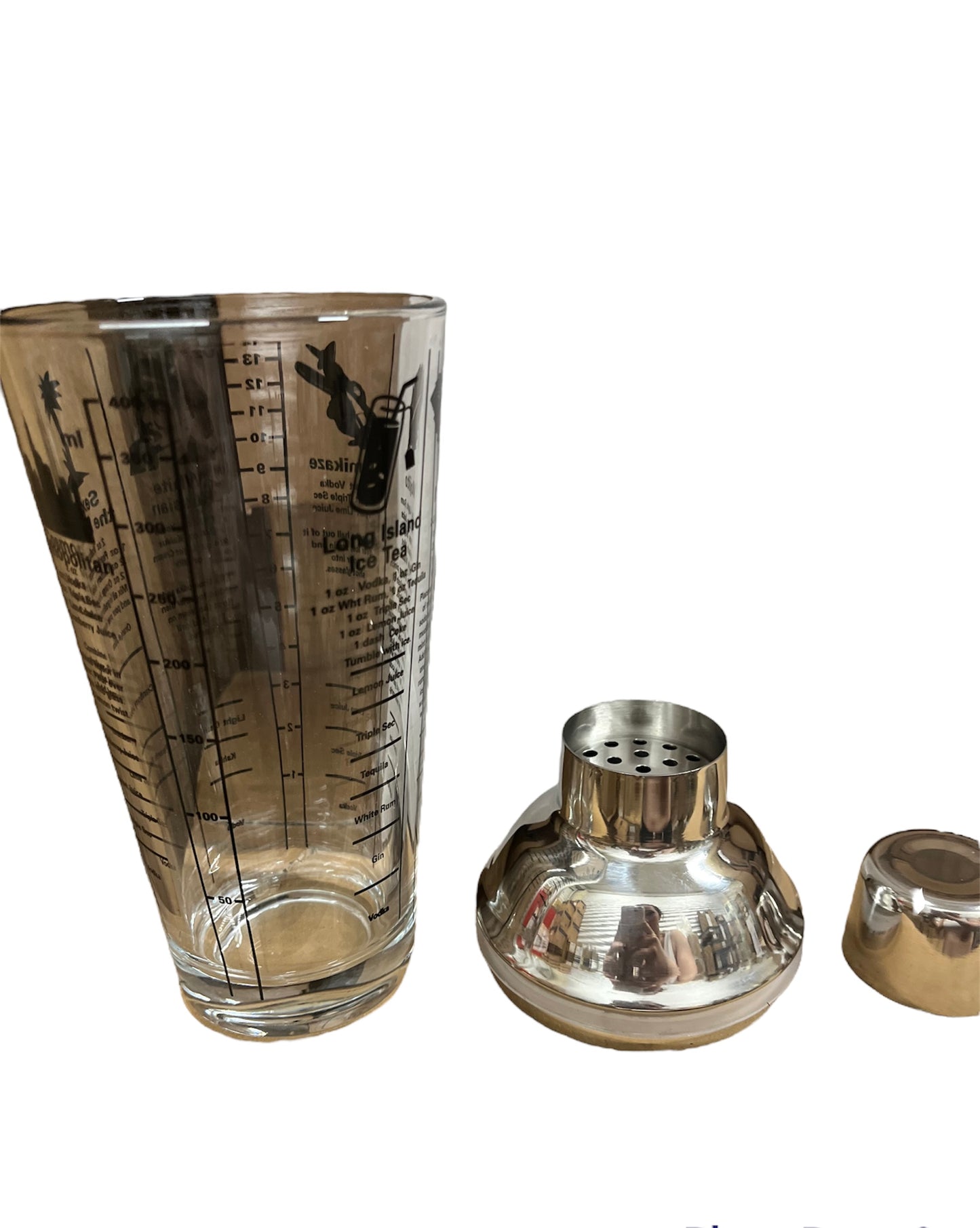 Vaso Coctelera Premium 400Ml Con Recetas Tragos Coctel