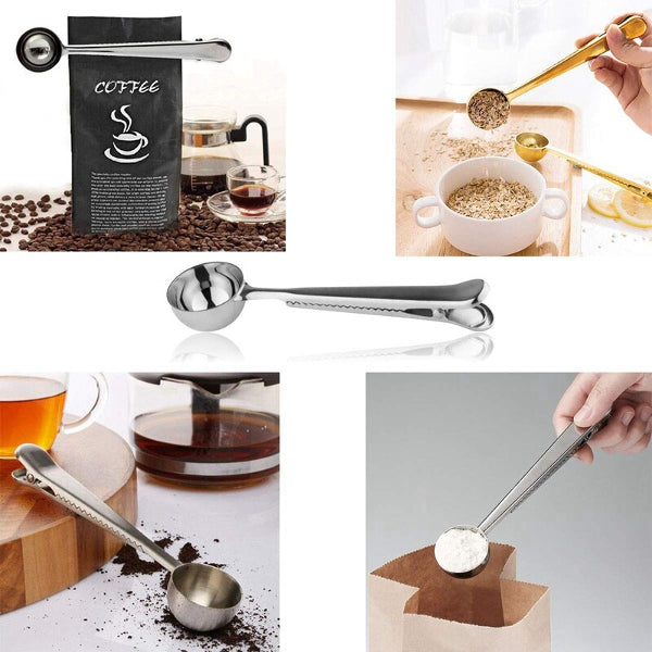 Pinzas Cuchara Para Medir Y Sellar Acero 16Cm