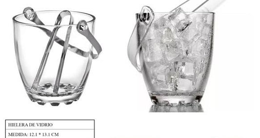 Hielera De Vidrio Acrílico Transparente Con Mango