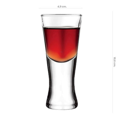 Set De 6 Vasos Vidrio Shot 46Cc Pasabahce