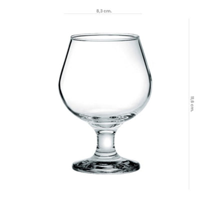Copa Vidrio Cogñac Capri 265cc Pasabahce