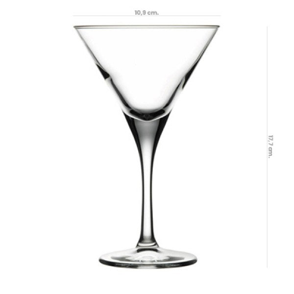 Set De 6 Copas Vidrio Martini V-Line 250Cc