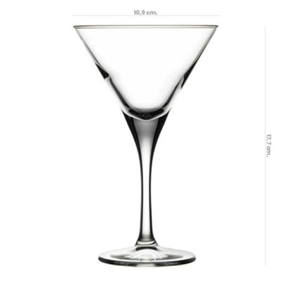 Set De 6 Copas Vidrio Martini V-Line 250Cc