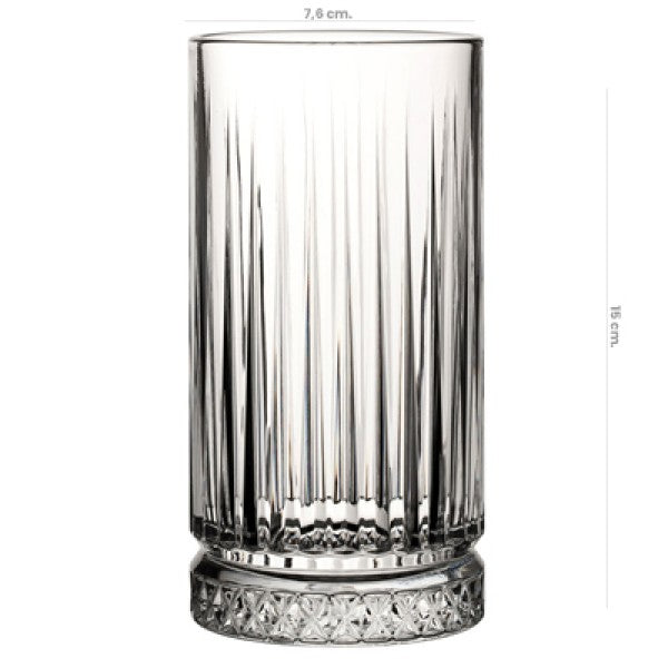 Set De 6 Vasos Vidrio Alto Elysia 445Cc Pasabahce