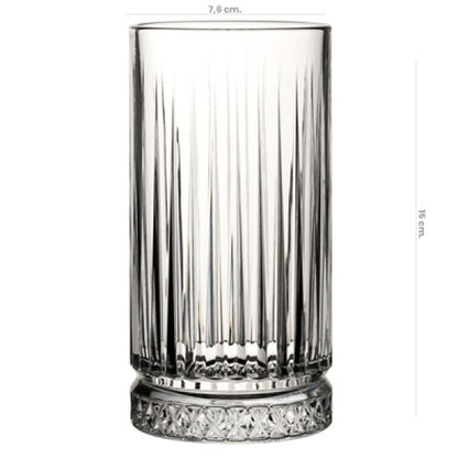 Set De 6 Vasos Vidrio Alto Elysia 445Cc Pasabahce