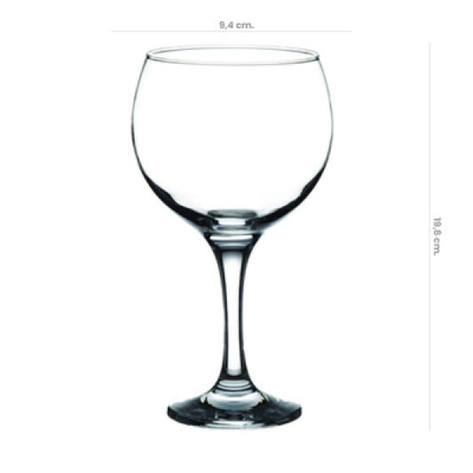 Copa Vidrio Cubata Burgundy 630cc