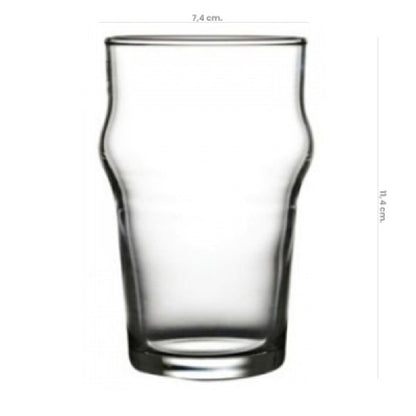 Vaso Vidrio Beer Templado Nonic 285 Cc