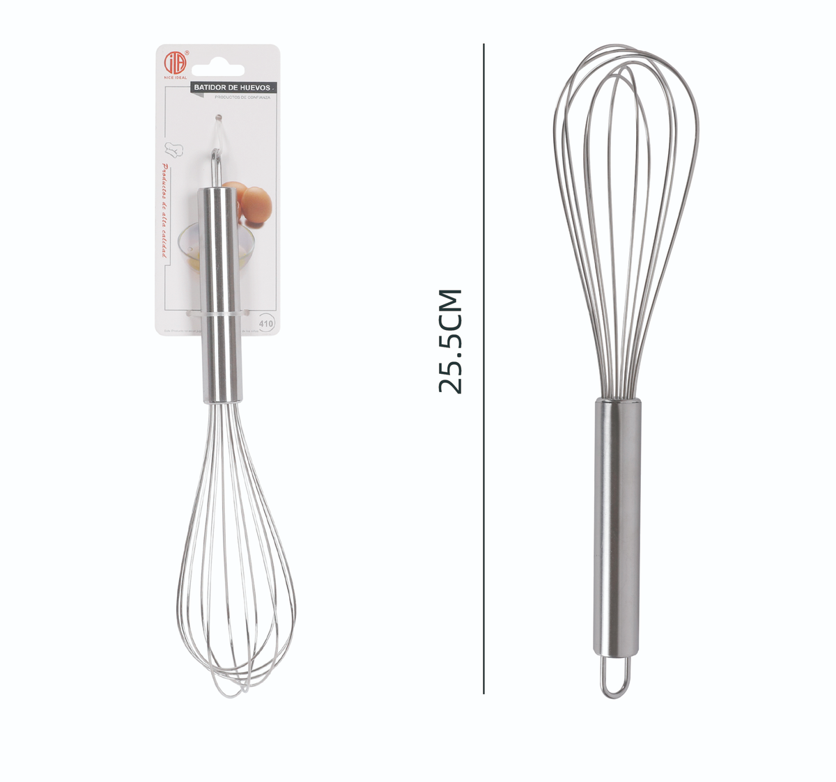 Batidor manual 35 cm. acero inoxidable Gastromaq