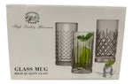 Set 6 Vasos Altos Tallados Para Tragos Coctel 370cc Time