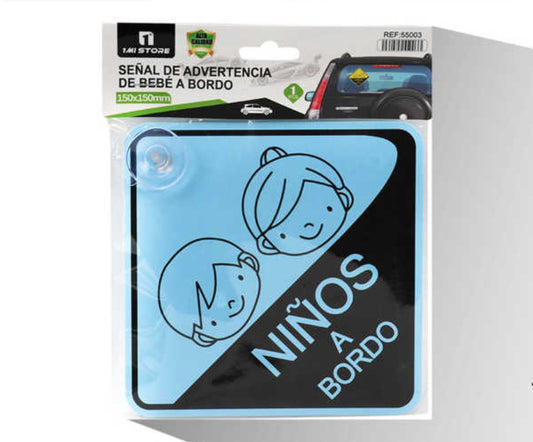 Etiqueta señalización bebé a bordo 150mm