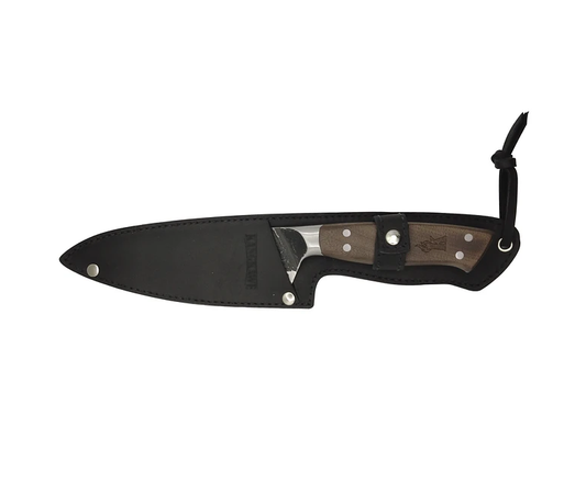 Cuchillo 6 Parrillero Rupanco C/funda Cuero Negra