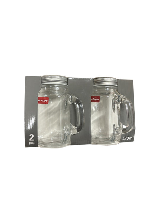 Jarro Mug Vaso Green Apple 480 Ml SET 2