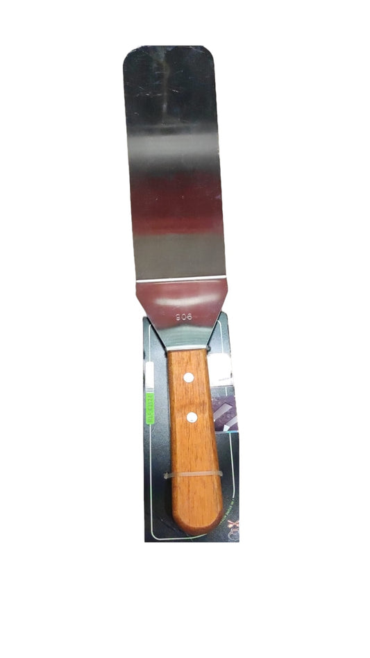 Espatula Cocina Acero Mango Madera 36cm
