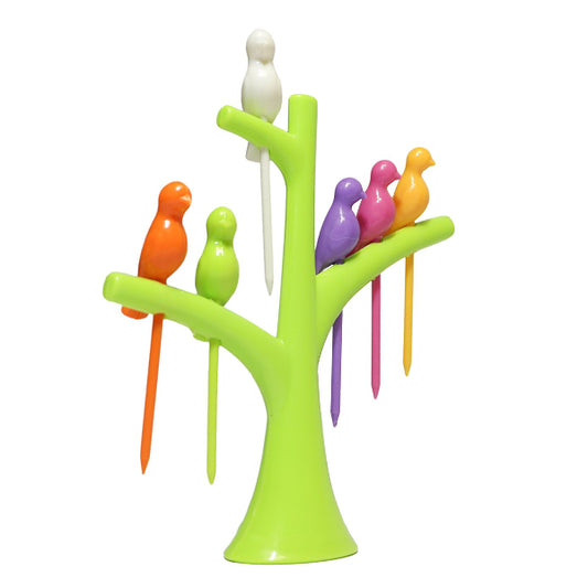 Pincho Para Aperitivos Pájaro Colorido 6Pcs