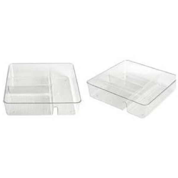 Caja Plástico Para Refrigerador Nevera 23x23x5,5cm Cocina