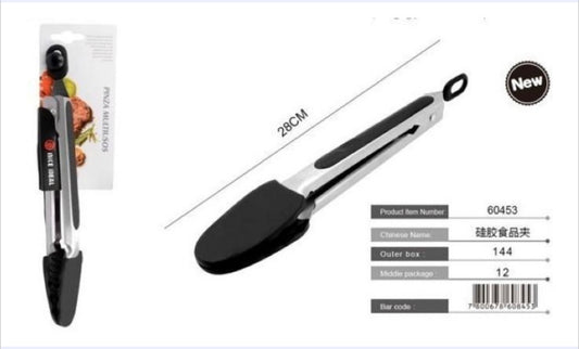 Tenazas Multiusos Cocina Ensalada Negro 28cm