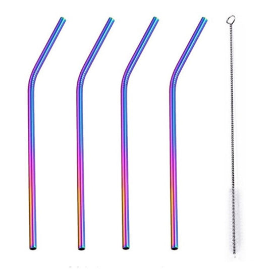 Set Bombilla Acero Inox Curva 21,5 Cm X 6Mm