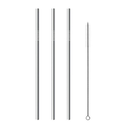 Set Bombilla Acero Inox Recta 21,5Cm X 6Mm